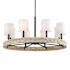 Uttermost Faiyam 8 Light 37" Wide Ring Chandelier Multi-Colored