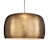 Uttermost Lemont 24" Wide Pendant with Hammered Metal Shade Antique Brass