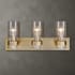 Uttermost Cardiff 3 Light 11" Tall Wall Sconce Brass