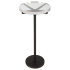 Uttermost Forge 12" Wide Crystal Top and Metal Accent Table Black