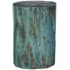 Uttermost Habitat 16" Wide Wood Accent Table Blue-Green