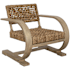Uttermost Rehema 30" Wide Hardwood Framed Accent Chair Driftwood Gray / Natural