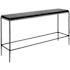 Uttermost Crescendo 60" Wide Concrete and Metal Table Dark Silver / Black