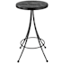 Uttermost Sona 20" Wide Iron and Wood Accent Stool Matte Black