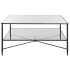 Uttermost Henzler 38" Wide Glass and Metal Coffee Table Blackened Steel
