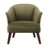 Uttermost Conroy 30 1/2 Inch Wide Wood Frame Accent Chair with Fabric Upholstery by Jim Parsons Olive Velvet