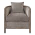 Uttermost Viaggio 29 Inch Tall Wood Framed Arm Chair with Fabric Upholstery Grey