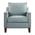 Uttermost Charlotta 31 Inch Wide Wood Frame Accent Chair with Nailhead Trim by Jim Parsons Sea Mist