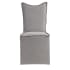 Uttermost Delroy Set of (2) 19" Wide Linen Fringe Seam Slipcover Dining Chairs
 Gray Linen