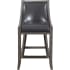 Uttermost Elowen 20" Wide Wood Framed Counter Stool Lead Gray