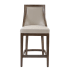 Uttermost Purcell 19" Wide Leather Counter Stool with Rubberwood Frame and Kick Plate Cappuccino Pebbled Leather
