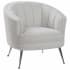 Uttermost Janie 33" Wide Upholstered Arm Chair with Iron Legs Cream