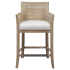 Uttermost Encore 23" Wide Rubberwood Framed Fabric Upholstered Counter Stool Bleached Sandstone