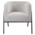 Uttermost Jacobsen 27" Wide Iron Framed Arm Chair Black Iron / Gray