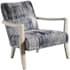 Uttermost Watercolor 31" Wide Rubberwood Framed Polyester Accent Chair Off-White / Gray / Blue