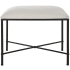 Uttermost Avenham 24" Wide Black Framed Bench Aged Black