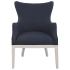 Uttermost 26" Wide Plywood Framed Polyester Accent Chair Blue / White