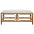 Uttermost Laguna 48" Wide Wood Framed Fabric Bench White