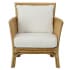 Uttermost 29" Wide Rattan Framed Polyester Accent Chair White / Woodtone