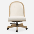 Uttermost Lithe 23" Wide Wood Framed Nylon, Polyester Swivel Office Chair Light Oak