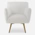 Uttermost Oasis 30" Wide Stainless Steel Framed Polyester Swivel Accent Chair White