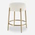 Uttermost Arles 20" Wide Stainless Steel Framed Polyester Counter Stool Brass