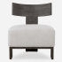 Uttermost Finlay 28" Wide Wood Framed Acrylic, Polyester Accent Chair Dark Walnut
