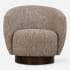 Uttermost Dunes 33" Wide Plywood Framed Polyester Swivel Accent Chair White / Cocoa / Rust