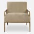 Uttermost Kashmir 27" Wide Metal Framed Polyester Accent Chair Aged Gold