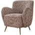 Uttermost Gemstone 29" Wide Plywood Framed Polyester Accent Chair Brushed Brass / Confetti