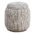Uttermost Dialogue 18 Inch Wide Pouf Tan / Brown