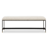 Uttermost Halston 54" Wide Iron Framed Acrylic and Polyester Bench Matte Black / Off-White