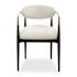Uttermost Moxie 22" Rubber Wood Polyester Dinner Chair Matte Black / Off-White