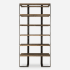 Uttermost Felix 44" Wide 5 Shelf Oak and Iron Display Shelf Black