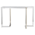 Uttermost Locke 51" Long Glass Top Stainless Steel Console Table Nickel / Gold