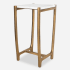 Uttermost Affinity 13" Wide Marble Top Aluminum Accent Table White