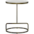 Uttermost Jessenia 18" Wide Marble and Metal Accent Table Brushed Gold / White