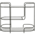 Uttermost Trolley Bar 14" Wide Marble Top and Iron, Marble, and Tempered Glass Framed Console Table Satin Black / White