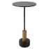 Uttermost Spector 12" Wide Glass, Iron, Marble, MDF Table Satin Black