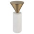 Uttermost Top Hat 9" Wide Marble, Steel Table Brushed Brass