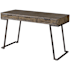 Uttermost Comrade Wood 3 Drawer Writing Desk Aged Steel / Natural