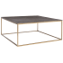 Uttermost Trebon 38" Long Faux Shagreen Stingray Overlay Wrapped Top Stainless Steel Coffee Table Charcoal Gray