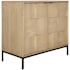 Uttermost Lorenzo 36" Wide 2 Door MDF Cabinet Matte Black / Natural