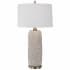 Uttermost Zade 34" Tall Column Table Lamp Warm Gray