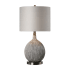 Uttermost Hedera Single Light 26-1/2" Tall Vase Table Lamp by David Frisch Old Ivory and Black / Brass