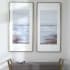 Uttermost Coastline Set of (2) 58" x 23" Framed Beach Waterfront Art Prints Blue / Brown / Gold