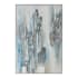 Uttermost Celebrate 49 3/4 Inch x 73 3/4 Inch Framed Abstract Painting on Canvas by Grace Feyock Soft Blues / Silver Leaf