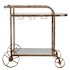 Uttermost Carrinho 38" Wide Metal Bar Cart Antique Brass
