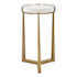 Uttermost Midas 14" Diameter Crystal and Iron Accent Table Antique Gold / Clear