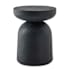 Uttermost Hurlee 16" Diameter Concrete Table Black Slate